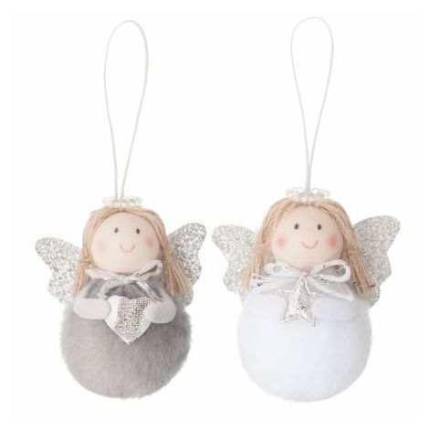 Zawieszka futerkowa dpCraft Aniołki 7cm, 1szt